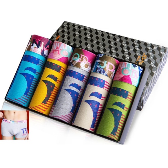 PRICE DROP 5 Pack Men Boxers Breathable Soft - Picture 1 of 7